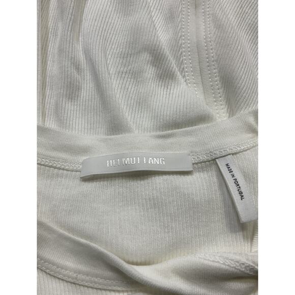 Helmut Lang 'Base' White Cut Out Rib Tee Size XS - Picture 4 of 5